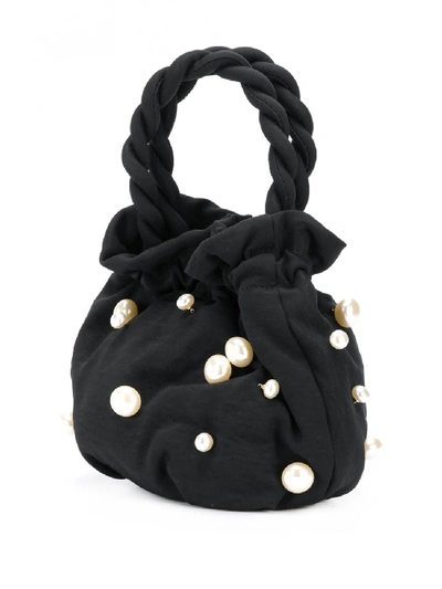 Shop Staud Pearl Grace Handbag In Black