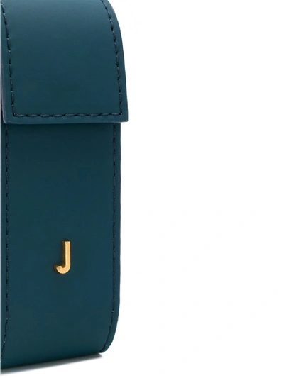 Shop Jacquemus Leather Pouch In Blue