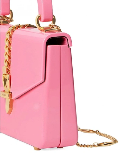 Shop Gucci Sylvie Leather Handbag In Pink