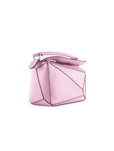 Shop Loewe Puzzle Small Leather Shoulder Bag In Pink