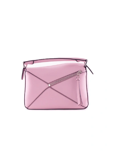 Shop Loewe Puzzle Small Leather Shoulder Bag In Pink