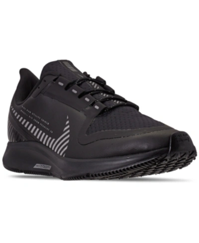 Shop Nike Men's Air Zoom Pegasus 36 Shield Running Sneakers From Finish Line In Black/black