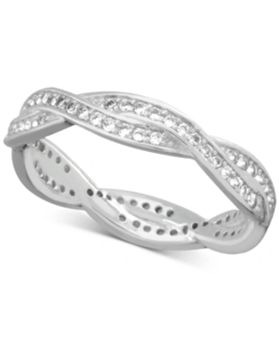 Shop Essentials And Now This Cubic Zirconia Twist Silver Plate Ring
