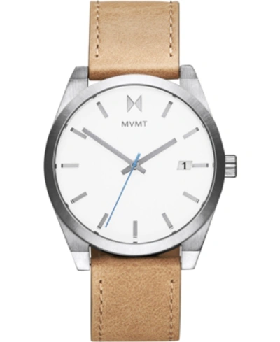 Shop Mvmt Men's Element Alkali Tan Leather Strap Watch 43mm