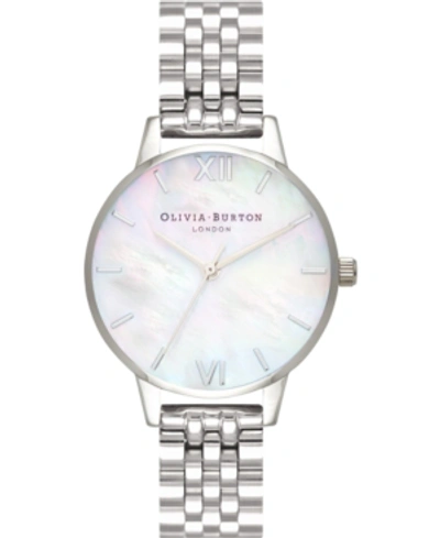 Shop Olivia Burton Women's Stainless Steel Bracelet Watch 30mm In Silver