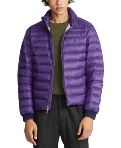 Polo Ralph Lauren Men's Packable Quilted Down Jacket In Branford Purple ...