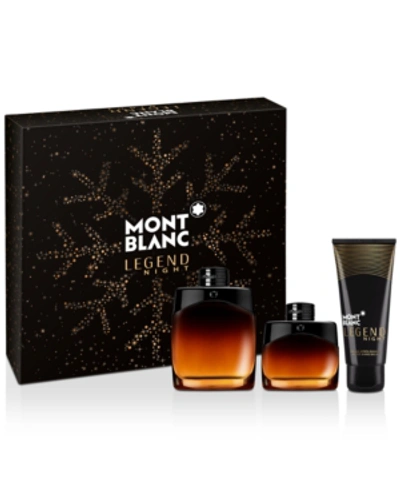 Shop Montblanc Men's 3-pc. Legend Night Eau De Parfum Gift Set