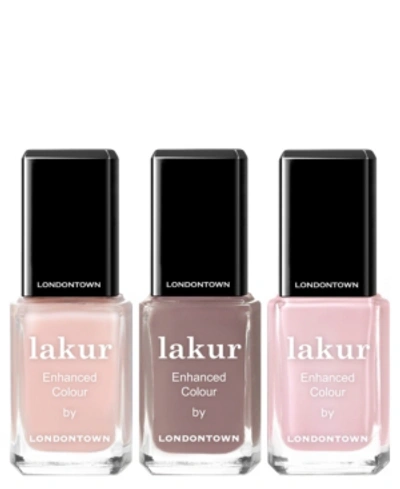 Shop Londontown 3-pc. Naturally Charming Lakur Enhanced Colour Nail Polish Set