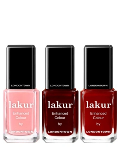Shop Londontown 3-pc. Always In Style Lakur Enhanced Colour Nail Polish Set