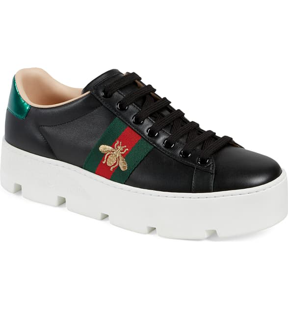 women's ace embroidered platform sneaker