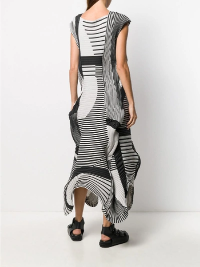 Shop Issey Miyake Sleeveless Dress In Grey