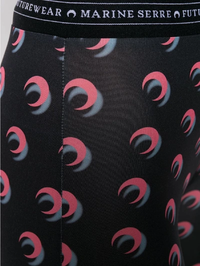 Shop Marine Serre All Over Moon Leggings In Black