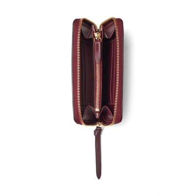 Shop Jimmy Choo Christie Bordeaux Calf Leather Medium Zip-around Wallet