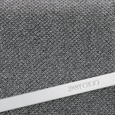 Shop Jimmy Choo Erica Anthracite Lamé Glitter Clutch Bag