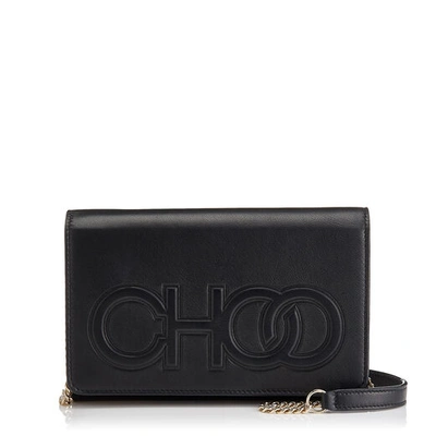 Shop Jimmy Choo Sonia Black Nappa Leather Day Bag With Chain Strap