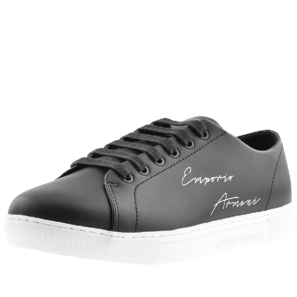 armani logo trainers