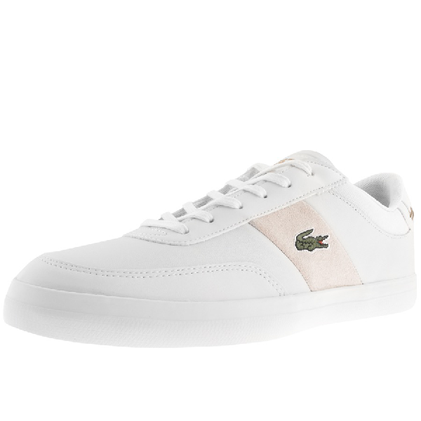 lacoste court master trainers white