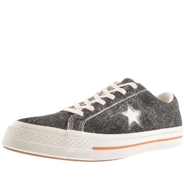 Converse One Star Suede Trainers Grey | ModeSens