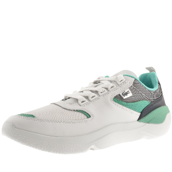 lacoste shoes white and green