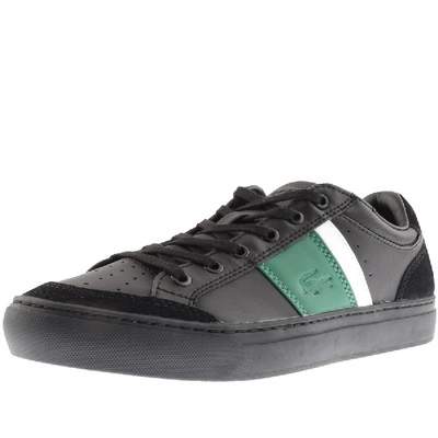 Lacoste Men's Courtline Leather And Suede Sneakers In Black | ModeSens