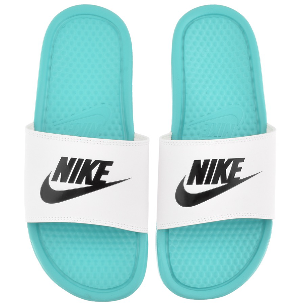 green nike sliders