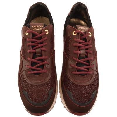Shop Android Homme Santa Monica Trainers Burgundy In Burgandy