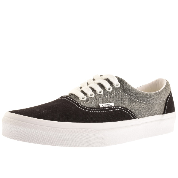 vans era trainers black
