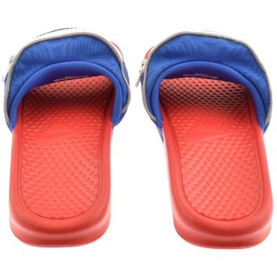 Shop Nike Benassi Just Do It Zip Sliders Red