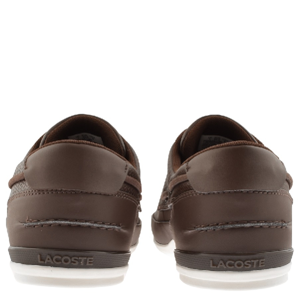 lacoste brown marina trainers