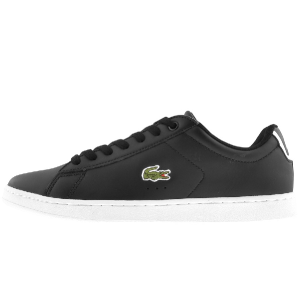 lacoste mens trainers black