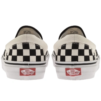 Shop Vans Classic Slip On Checkboard Trainers Black