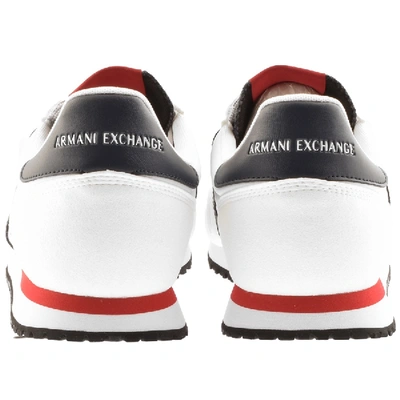 Shop Armani Exchange Logo Trainers White