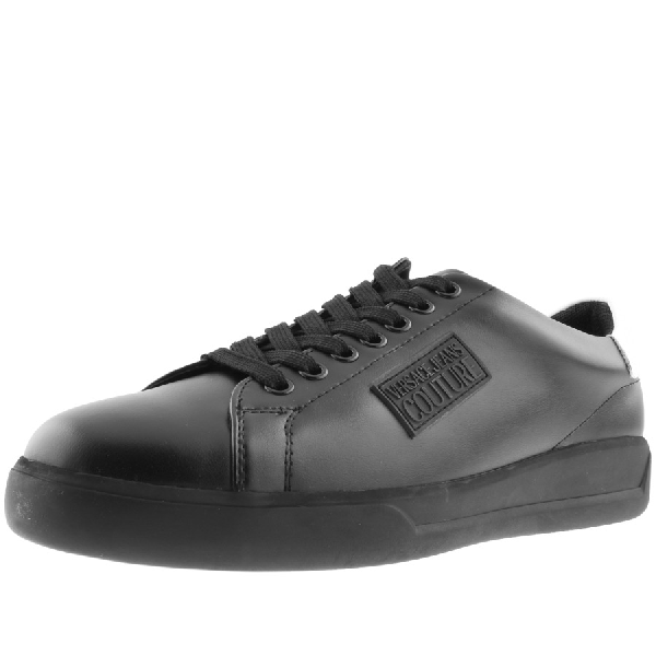 versace jeans logo trainers black