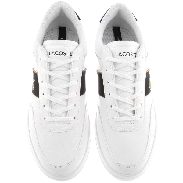lacoste court master trainers white