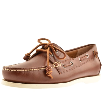 Shop Ralph Lauren Merton Boat Shoes Brown