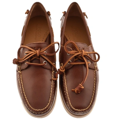 Shop Ralph Lauren Merton Boat Shoes Brown