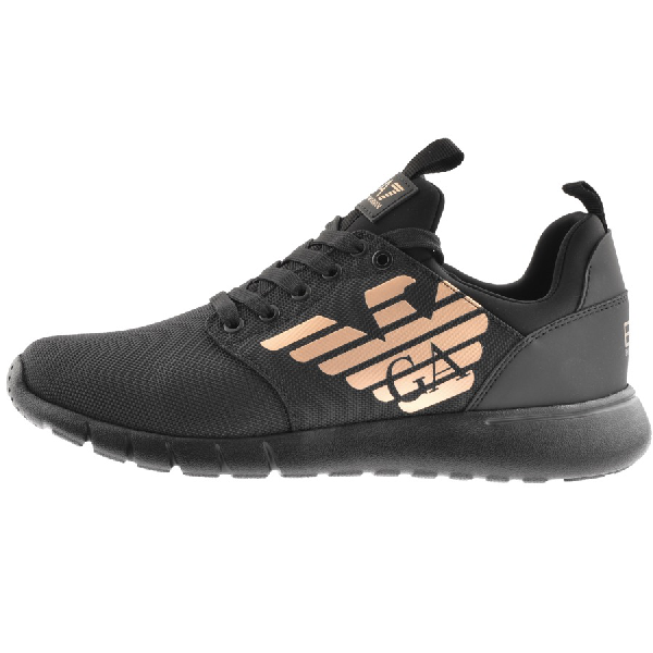 ea7 emporio armani logo trainers black