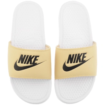 Shop Nike Benassi Jdi Sliders Beige