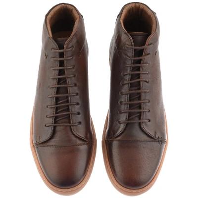 Shop Oliver Sweeney Sweeney London Novas Leather Trainers Brown