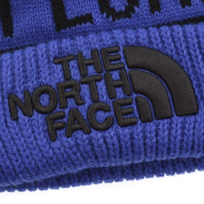 Shop The North Face Retro Pom Beanie Hat Blue