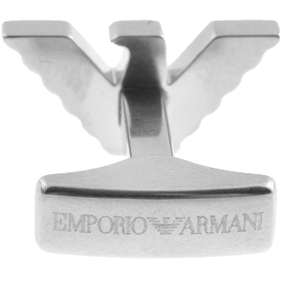 Shop Armani Collezioni Emporio Armani Egs2287040 Logo Cufflinks Silver