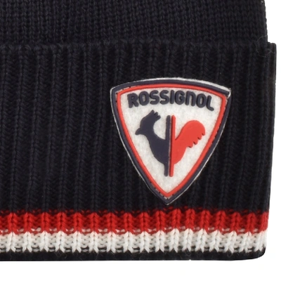 Shop Rossignol Cyrus Logo Beanie Hat Navy