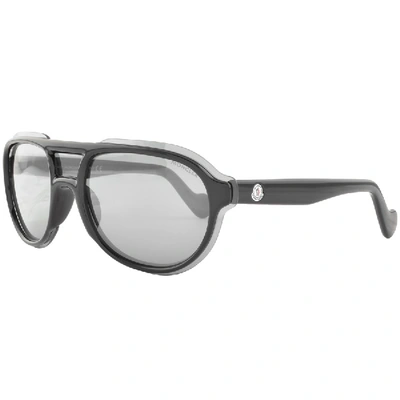 Shop Moncler Ml0055 Sunglasses Black