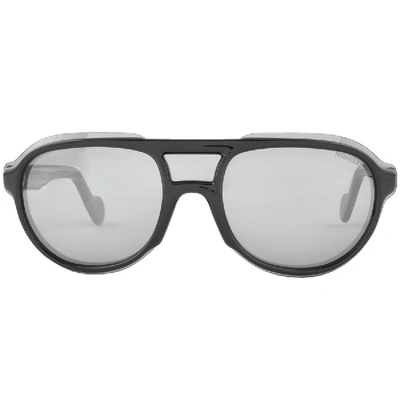 Shop Moncler Ml0055 Sunglasses Black
