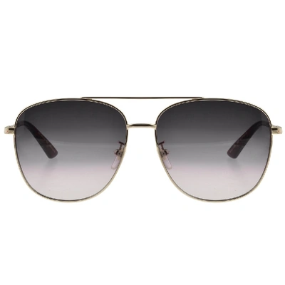 Shop Gucci Gg0410sk 003 Aviator Sunglasses Gold