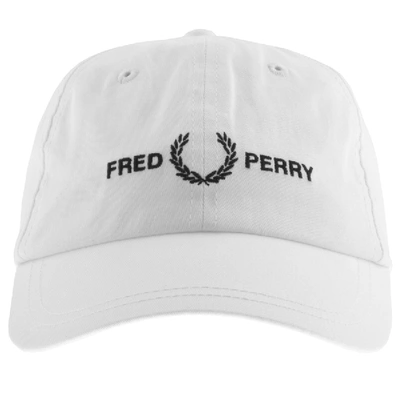 Shop Fred Perry Branded Baseball Cap White