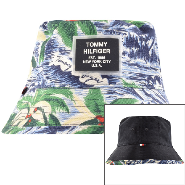 Tommy Hilfiger Reversible Bucket Hat Blue | ModeSens
