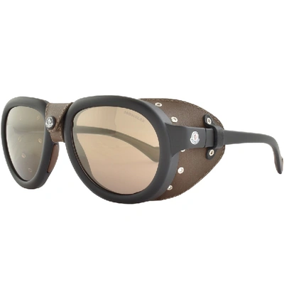 Shop Moncler Ml0090 Sunglasses Black