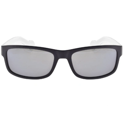 Shop Moncler Ml0114 Sunglasses Blue