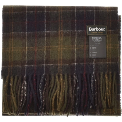 Shop Barbour Lambswool Scarf And Gloves Gift Set Green